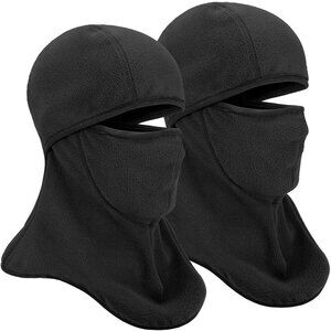 Fleece Balaclava Ski Mask with Nose Wire, 2-Pack Winter Face Cover